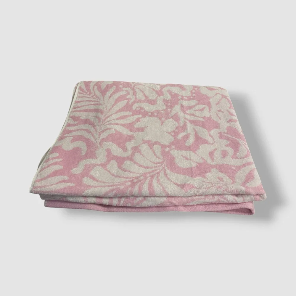 Aqua Home Pink Floral Beach Towel | 40 in x 70